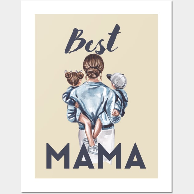 Best Mama Wall Art by BloomInOctober